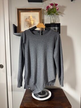 Verve Ami Charcoal Gray Asymmetric Hem Sweater